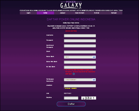 Panduan Melakukan Pendaftaran di Situs Online Pokergalaxy